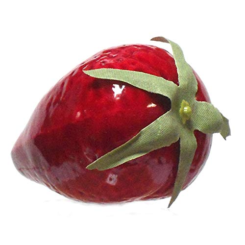 Vasefill Artificial Strawberry Fruit Pack of 6 Fake Fruits Six-Pieces Red Fresa Strawberries - color: Strawberry