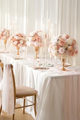 2pcs Large Artificial Flowers Centerpieces Decor for Tables Floral Arrangement Bouquet for Wedding Reception Aisle Ceremony Party Flowers Balls (Without Stand) (2pcs 15'' Mix Pink) - color: 2pcs 15'' Mix Pink