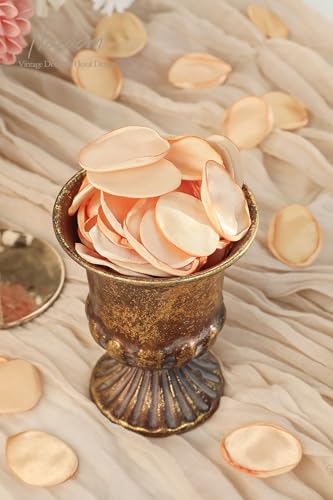 Floroom 300pcs Rose Petals Champagne Gold Faux Silk Flower Petals for Wedding Flower Girl Basket Aisle Scatter Dinner Table Centerpieces Party Confetti Bridal Shower Romantic Night Decoration - color: Champagne Gold, size: 300pcs