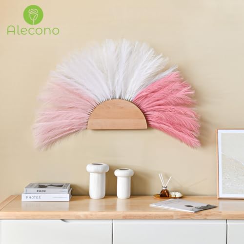 Alecono 𝟯𝟬𝙋𝙘𝙨 Pampas Grass 17in, Pink Pampas Grass Decor for Home Decoration, Faux Pampas Grass Wall Decor for Wedding Centerpieces Party Decorations(Blush, Cream, Pink) - color: A Blush/Cream/Pink, size: 30pcs