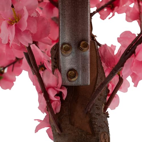 Artificial Cherry Blossom Trees for Home Decor Pink Faux Cherry Blossom Tree Fake Cherry Tree Cherry Blossom Tree for Indoor Outdoor Office Wedding Party Decor (5FT Tall/1.5M) - color: Pink, size: 5FT Tall/1.5M