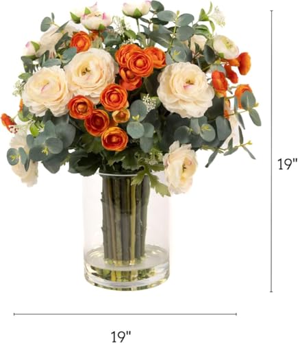 Best is Yet to Come - Faux Floral Arrangement, Large-Size Premium Artificial Indoor Flower Display with Beautiful Blooms and Foliage - High Energy Natural Looking Floral - color: Best is Yet to Come