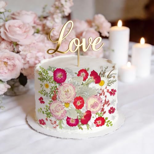 48 Pcs Mix Natural Dried Pressed Flowers for Cake Decorating, Real Dry Flower for Resin Jewelry Making, DIY Art Crafts (Rose) - color: Rose