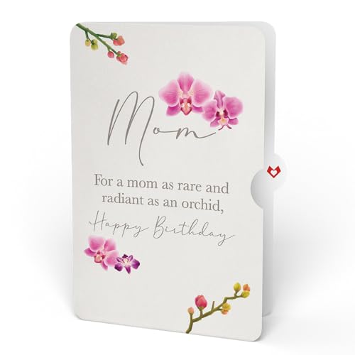 Lovepop Birthday Bouquet for Mom | Orchid Bouquet and Birthday Sentiment | 12" Bouquet | Mailable Envelope included - color: Orchid Birthday Bouquet and Sentiment Set for Mom