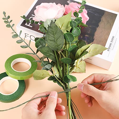 200 Pcs Floral Wire 26 Gauge Crafts Florist Green Floral Wire for Crafts Bouquet Stem Wreath Making Flower Arrangement Supplies (Green,14 Inch) - color: Green