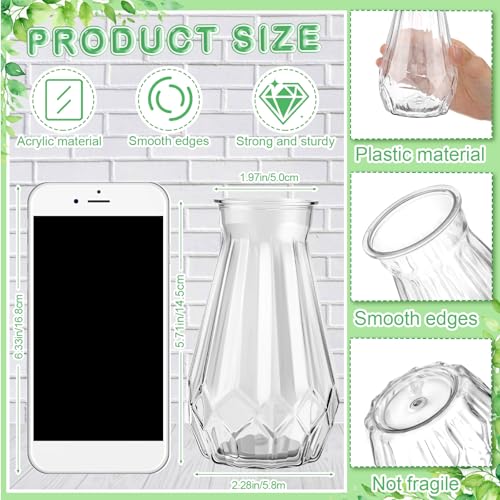 Zeyune 37 Pack Artificial Peonies Flowers with Bud Vase Bulk 24 Bundles Silk Peonies Bouquets 12 Plastic Clear Vase with 1 Rope Fake Flowers for Table Centerpiece Vases(White,Perfume) - color: White, style: Perfume