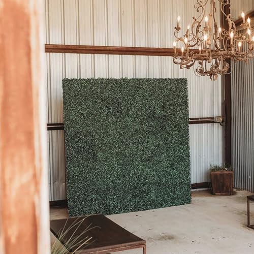 3rd Street Inn Greenery Panel - Artificial Hedge Wall - Fake Plant Wall Backdrop - Privacy Screen - Interlocking Panels - Indoor Outdoor Décor (12, Soft Touch Holly) - color: Soft Touch Holly