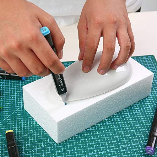 Crafare 8 Pack Craft Foam Blocks 8X4X2 Inch Polystyrene Brick Rectangle for Arts,School Modeling Projects Sculptures,Floral Arrangements,Party Table Centerpieces - size: 8x4x2inch 8pcs