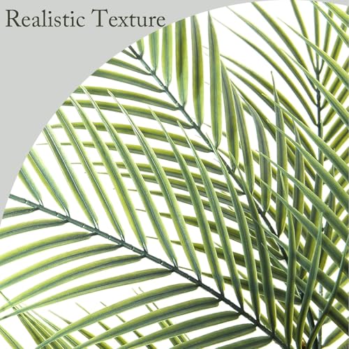Artificial Palm Plant 3FT Fake Palm Tree with 9 Trunks Perfect 36inch Faux Tropical Palm Plants in Pot for Indoor Outdoor House Home Office Garden Modern Decor Housewarming Gift (2 Pack) - size: 3FT
