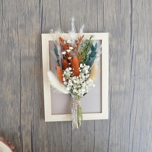 Boho Mini Dried Flower Bouquet, Dried Flower Decorfor Home, Wedding and Table Decorations (Style B)