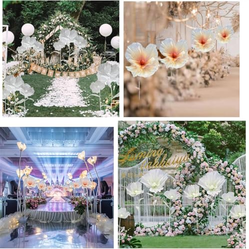 Giant Flower Decoration for Wedding Background, Party Decoration, Birthday Party, Photography Props, Shop Window Props, Banquet, Stage, Mall Display (Blue E) - color: Blue E