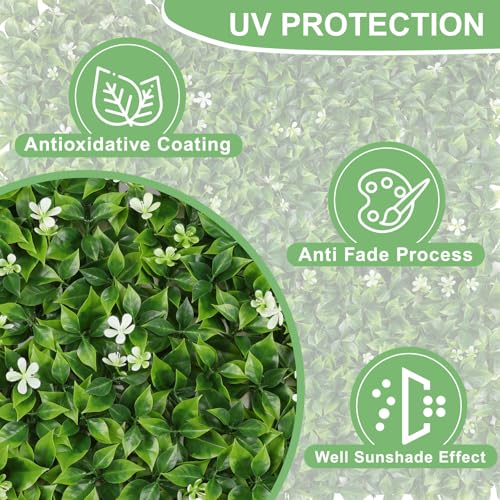 Luyue 10"×10" Artificial Grass Wall Panels Greenery Wall Backdrop Flower Hedge Panel Green Grass Backdrop Boxwood Plant Panels for Home Decor Ooutdoor Garden Balcony Fence Screen - color: 10"×10"