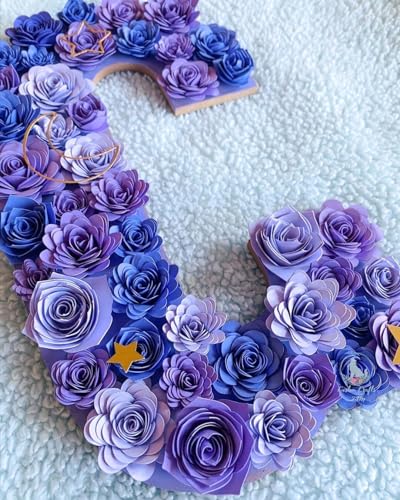 Mverse 3D Small Rose Paper Flowers Halloween Decoration, Decor Custom Wreath, Shadow Box Frame, Handmade Mini Crafts DIY Gift (18 Pieces, Dark Purple) - color: 21- Dark Purple
