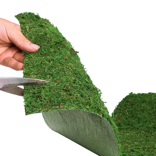 USMOLA Moss Roll, Dried Moss for Crafts, Moss Table Runner for Fairy Gardens, Wedding Woodland Decor, Preserved Moss Mat for Table Decoration (12" W x 60" L) - color: 12" W X 60" L