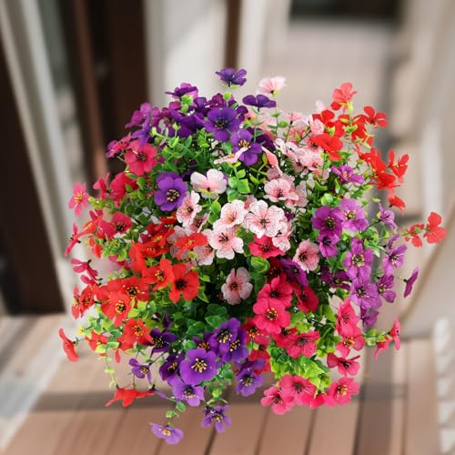 12PCS Artificial Flowers Daisy with Eucalyptus Leaves,6 Colors,Waterproof Fade-Resistant Bendable Stems,Faux Flowers for Home Decor Outdoor Summer Decor Wedding Party Office Garden Vase - size: 12PCS 6 Color Daisy