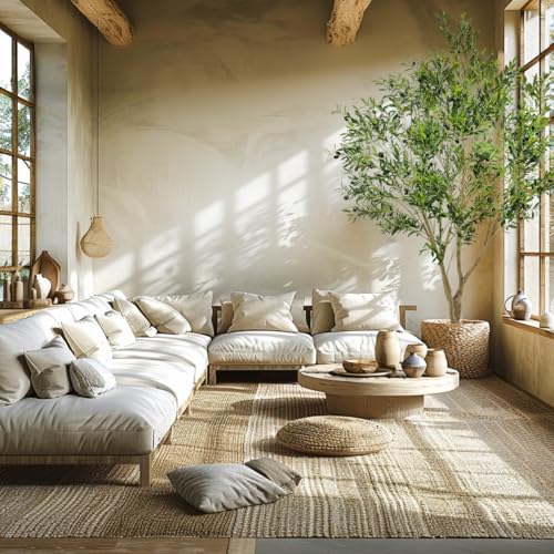 8ft Tall Artificial Olive Potted Tree | Foliage: Designed with lush natural leaves and realistic olive fruits, crafted from premium silk material - size: 8ft 2in