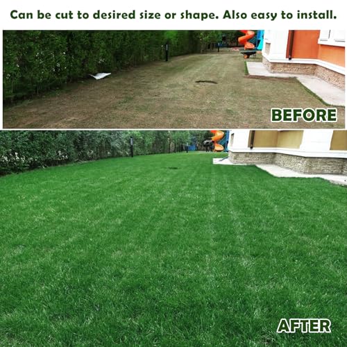 Heyroll Artificial Grass 4X6ft, 0.4" Height Fake Grass Turf Mat, Patio Balcony Lawn, Astro Turf Rug Dogs Pet, Indoor Outdoor Garden Synthetic Grass Carpet, Rubber Backed, Drainage Holes,Customized - size: 4ft X 6ft