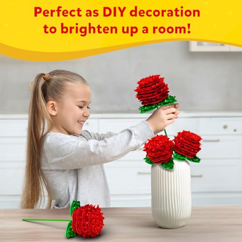 Skillmatics Poke-in Art - Rose Bouquet, Mess-Free Fun for Kids, DIY Wood Craft Kits, Creative Activity, Gifts for Girls & Boys Ages 4, 5, 6, 7, 8, 9, 10, 11, 12 - style: 8. Rose Bouquet