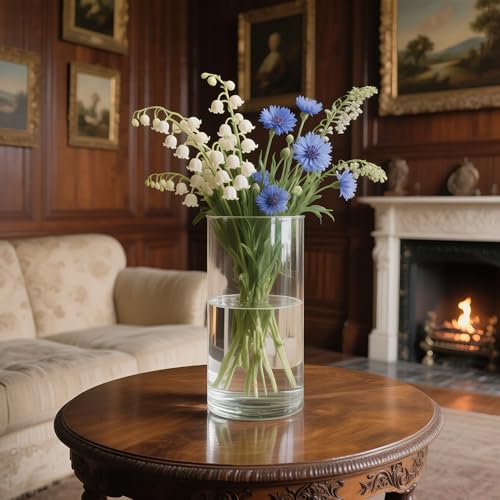 RosPynnm Flower Vase Acrylic Cylinder,15.75" Tall Clear Vase for Centerpieces,Wedding Decorative,Home Décor, Non Breakable Plastic, 3.94"X15.75" Tall Round - Clear - size: Single - 3.94"x15.75"
