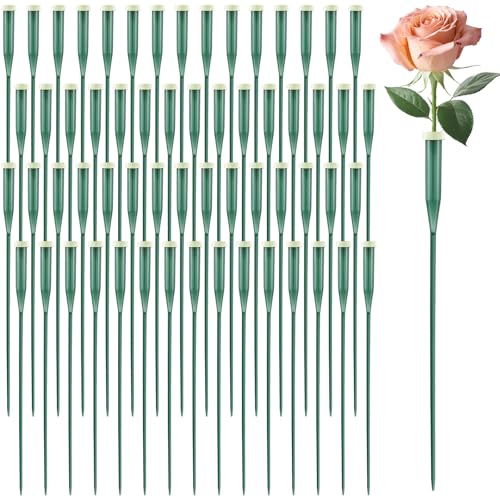 Tessco for you 90 Pcs Floral Water Tubes 12 Inch Floral Tubes Plastic Flower Supplies for Fresh Flowers with Rubber Cap for Flower Stem Arrangements Florist Supplies(Green) - color: Green, size: 12 Inch