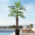 10FT Artificial Palm Tree - Tall Fake Palm Tree with 36 Lifelike Leaves & Realistic Trunk, 120" Large Faux Tropical Phoenix Palm Plant for Home Living Room Poolside Office Hotel Mall Decor - size: 10ft