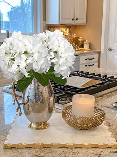 DILATATA Artificial Hydrangeas Tall Artificial Hydrangea Stems 26" Faux Hydrangea Silk Flowers Fake Hydrangea Resuable for Party,Home,Office Decor, Artificial Flower Perfect for Wedding Decor Gift-3 - color: White #3, size: 3PCS