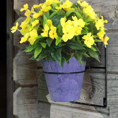 CITYES 4 Pcs Artificial Flowers Outdoor Impatiens UV Resistant Silk Impatiens Flowers Yellow Faux Flowers Impatiens Bushes Artificial Impatiens for Pot Patio Lawn Garden Hanging Basket Porch Decor - color: Yellow