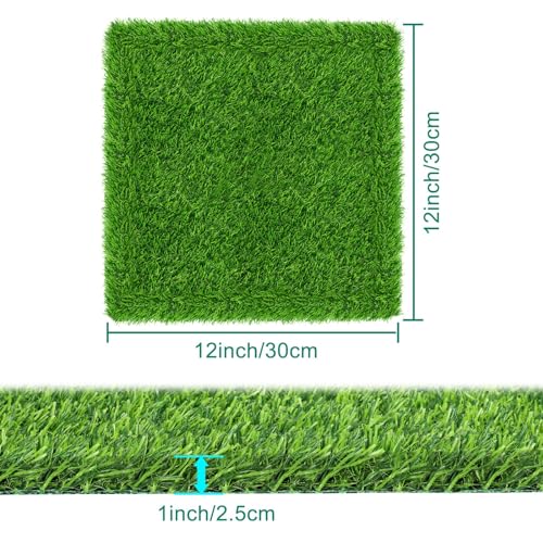 12 Pack Chicken Nesting Box Pads - Washable Artificial Grass Nesting Pads - Chicken Nesting Pads for Chicken Coop and Pet Garden Lawn Indoor Outdoor 12"×12"×1" - color: 12pack-green