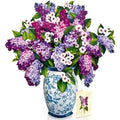 Freshcut Paper Pop Up Cards, Grande Garden Lilacs, 18 Inch Life Sized Forever Flower Bouquet 3D Popup Greeting Card, Birthday Cards, Thank You Card, Blank Notecard & Envelope - color: Garden Lilacs, size: Grande