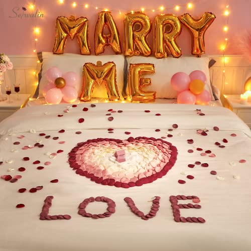 Serwalin 500pcs Silk Rose Petals Artificial Flowers Petals for Weddings Proposal Burgundy Pink Petals Fake Rose Petals for Wedding Flower Girl Basket Bridal Shower (4 Color Mixes) - color: Classic Burgundy Pink, size: 500pcs
