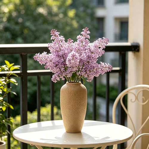 Hosley 11 in High Enamel Finish Metal Vase, Ideal for Dried Flowers Gift for Floral Arrangements Wedding Home Spa Votive Candle Gardens - color: Enamel Finish