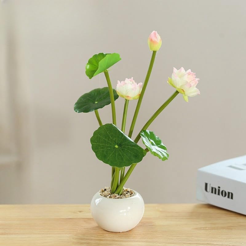3 Pcs Light Pink Artificial Flower Water Lily,10" Silk Plants Floating Flowers,Plastic Flowers Lotus Flowers,Realistic Fake Flowers Lotus Decor Used for Fish Tank Decoration Home Decor - color: Light Pink