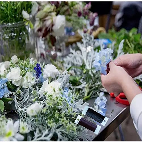 3 Rolls 22 Gauge Green Paddle Wire Flexible Floral Wire for Flower Arrangement, Wreath, Garland - color: Green