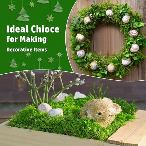 Fake Green Moss for Potted Plants, Artificial Moss, Green Moss for Crafts for DIY Decorating Craft Art Potted Wedding Accessories Fairy Garden Accessories - size: 1.76oz/50g- Light Green