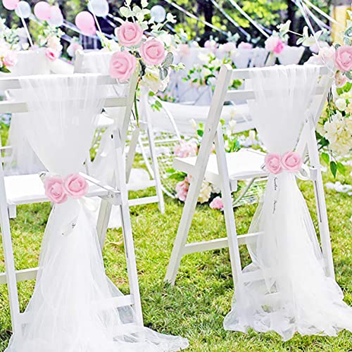 200Pcs Light Pink Artificial Rose Flower Heads,INSUNSIX 1.97in Foam Roses Stemless Flowers for DIY Crafts Weddings Bouquets Party Decoration(Light Pink) - color: Light Pink