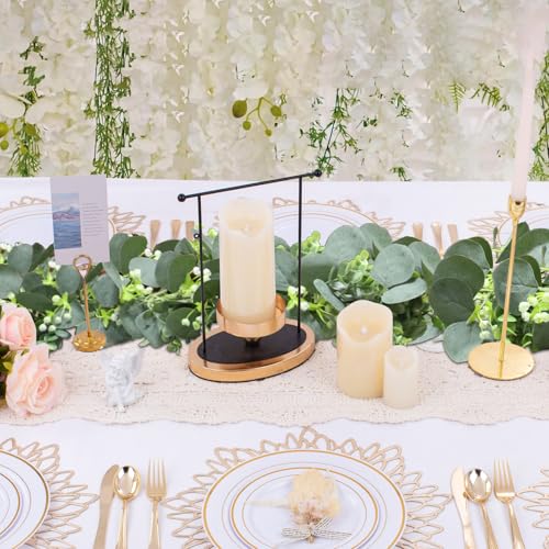 Uguisu 5.9ft Artificial Greenery Garland, Eucalyptus Garland, Fake Greenery Hanging Vine Decorations for Wedding Arch, Table, Party, Backdrop, Mantel, Indoor and Outdoor Home Decor. (1pcs/Green) - color: Green