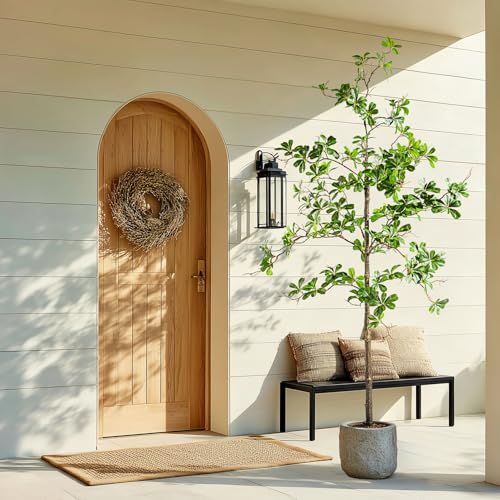 Erimda Faux Black Olive Tree 5ft, Faux Plants Indoor Large Tall Tree Artificial Shady Lady Tree with Natural Wood Trunk & Realistic Leaves, Fake Olive Plant for Home Office Indoor Decor - color: Green, size: 5ft