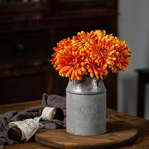TOPIA Artificial African Daisies Flowers African Daisy Silk Flowers Artificial Gerbera Daisies Faux Daisies Pack of 20 (Orange) - color: Orange, size: 20pcs