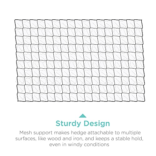 Best Choice Products Outdoor Garden 94x39-inch Artificial Faux Ivy Hedge Leaf and Vine Privacy Fence Wall Screen - Green - size: 94x39in
