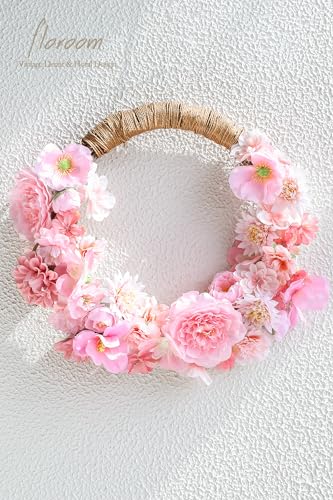 Floroom Mini Artificial Flower Heads Pink & Blush Fake Peony Daisy Rose Multicolor Small Faux Silk Flower Heads for Cake Craft Garland Wedding Party Graduation Cap DIY Home Decoration, 0.8"-3.6" - color: Serena Blush & Pink