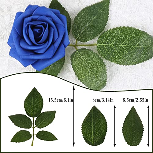 100pcs Bulk Fake Leaves Greenery Leaves Fake Rose Flower Leaves for DIY Wedding Bouquets Centerpieces Party Decorations - color: 5-leaf Rose Leaf