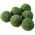 Biubee 6Pack Decorative Faux Dried Moss Balls- 3" Artificial Green Plant Mossy Globes Handmade Sphere Moss Gift for Home Dough Bowl Vase Chinoiserie Decors Party Wedding Display - size: L(6pcs)