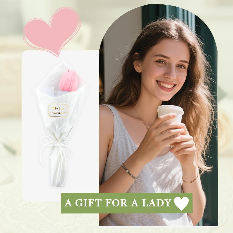 Artificial Flowers Faux Tulips Flower Arrangement Pink Tulips Real Touch Single Bouquet Flowers Silk Fake Tulip Easter Decorations Floral Gifts for Office Home Decor Appreciation Gifts Accessories - color: Light Pink
