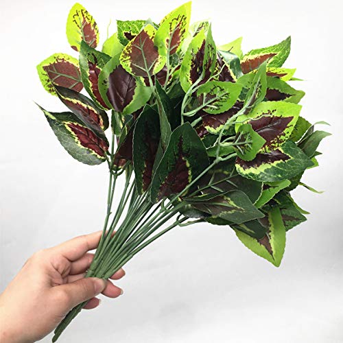 CATTREE Artificial Shrubs, Plastic Plants Heart Grass Fake Green Bushes Greenery Leaves Wedding Indoor Outdoor Home Garden Verandah Office Table Centerpieces Arrangements Decoration 4 pcs - color: Heart Grass/4pcs