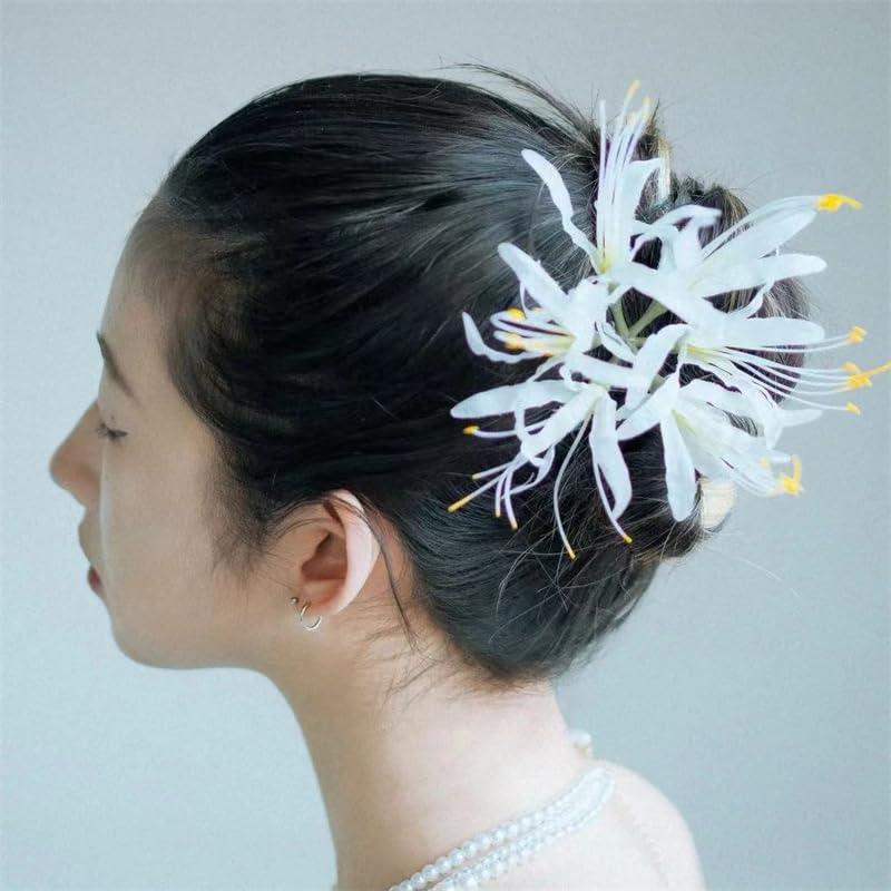 Silk Spider Plant Fake Flowers Heads,Artificial Flowers Spider Silk Flowers for Crafts,Fake Flowers Bulk,Artificial Flowers for Cake Decoration Wedding Party Birthday Home Décor (9, Multicolor) - color: Multi Color