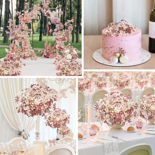 Baby Breath Flowers Fall Flowers Artificial Bulk, 24Pcs Fall Decor Fake Gypsophila Plants Bouquets Flowers Real Touch Faux Babies Breath Arrangement for Home Autumn Wedding Party Vase Decoration Pink - color: Fall Pink, size: 24pcs-Standard