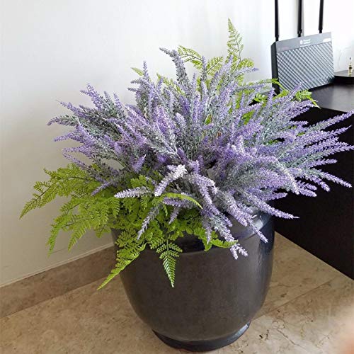 CATTREE Artificial Shrubs Bushes, Plastic Fern Leaves Persian Grass Fake Plants Wedding Indoor Outdoor Home Garden Verandah Kitchen Office Table Centerpieces Arrangements Christmas Decoration 2 pcs - color: Fern Leaves-2 Pcs