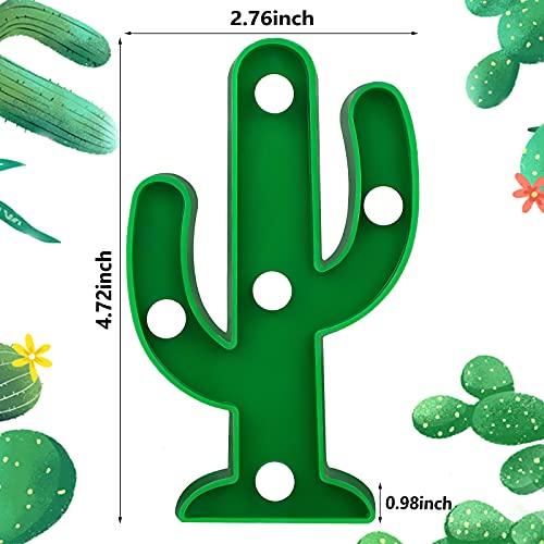 Kathfly 8 Pcs LED Cactus Light Cactus Centerpiece for Table Mexican Lamp Decor Table Party Decoration Mexican Theme Birthday Party Night Lamp for Home Garden Cinco De Mayo Decor(2.76 x 4.72 x 0.98 In) - size: 2.76 x 4.72 x 0.98 In