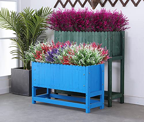 RECUTMS Artificial Faux Plants Flowers Outdoor Spring Decoration,Artificial Plants Outdoor Artificial Flowers for Outdoors UV Resistant for Outside Home Planter Porch Patio Window Yard Decor(Fuchsia) - color: Fuchsia, size: 36 Bundles