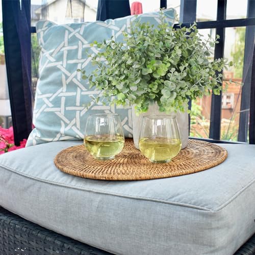 RECUTMS 20 Bundles Faux Eucalyptus Stem Artificial Plant Faux Greenery for Outdoor Planters Boxwood Bushes for Spring Summer Vase Centerpiece Indoor Graduation Party Wedding Decor(Dusty Green) - color: Dusty Green, size: 20 Pcs